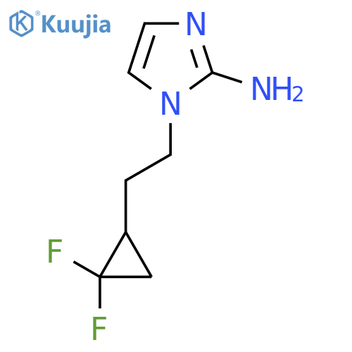 1-2-(2,2-difluorocyclopropyl)ethyl-1H-imidazol-2-amine structure