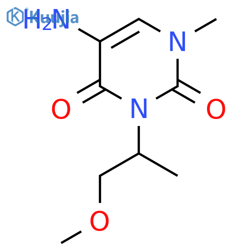 5-amino-3-(1-methoxypropan-2-yl)-1-methyl-1,2,3,4-tetrahydropyrimidine-2,4-dione structure