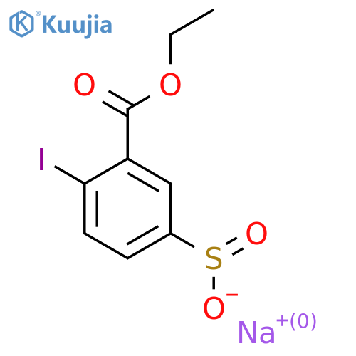 Sodium 3-(ethoxycarbonyl)-4-iodobenzene-1-sulfinate structure