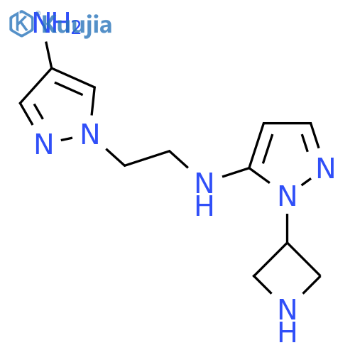 N-2-(4-amino-1H-pyrazol-1-yl)ethyl-1-(azetidin-3-yl)-1H-pyrazol-5-amine structure