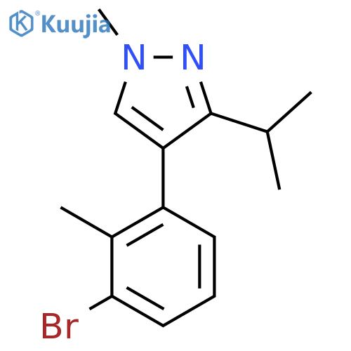 4-(3-bromo-2-methylphenyl)-1-methyl-3-(propan-2-yl)-1H-pyrazole structure