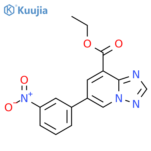 [1,2,4]Triazolo[1,5-a]pyridine-8-carboxylic acid, 6-(3-nitrophenyl)-, ethyl ester structure
