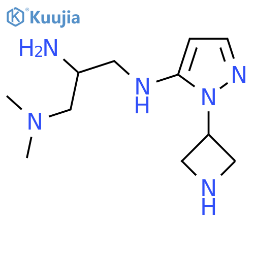 N-2-amino-3-(dimethylamino)propyl-1-(azetidin-3-yl)-1H-pyrazol-5-amine structure