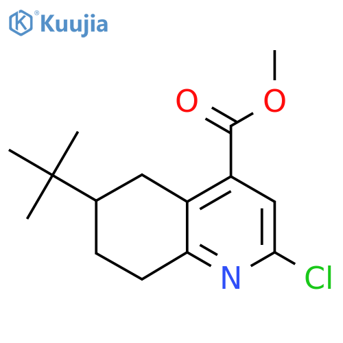 methyl 6-tert-butyl-2-chloro-5,6,7,8-tetrahydroquinoline-4-carboxylate structure