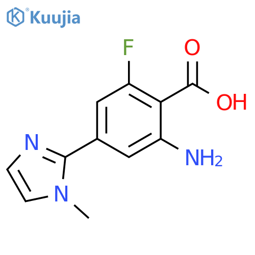 2-amino-6-fluoro-4-(1-methyl-1H-imidazol-2-yl)ben
zoic acid structure
