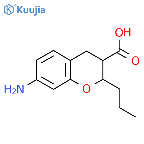7-amino-2-propyl-3,4-dihydro-2H-1-benzopyran-3-carboxylic acid structure