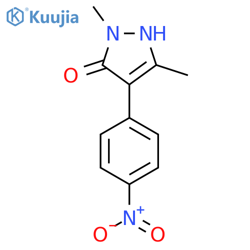 1,3-dimethyl-4-(4-nitrophenyl)-1H-pyrazol-5-ol structure