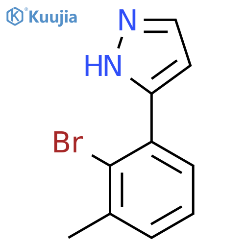 3-(2-bromo-3-methylphenyl)-1H-pyrazole structure
