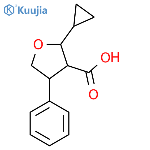 2-Cyclopropyl-4-phenyloxolane-3-carboxylic acid structure