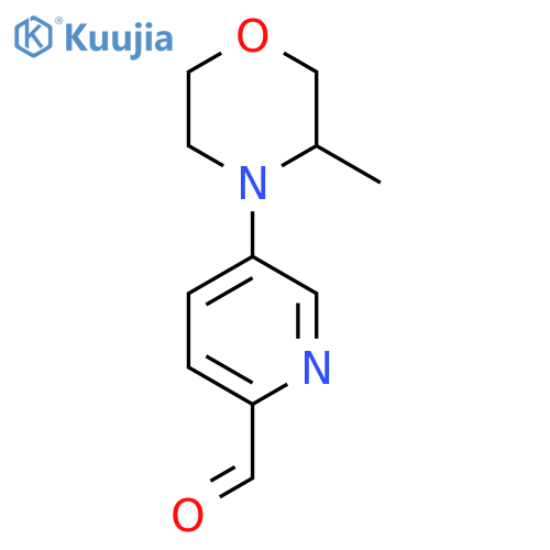 5-(3-Methylmorpholin-4-yl)pyridine-2-carbaldehyde structure