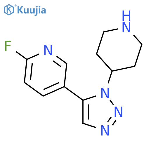2-fluoro-5-[1-(piperidin-4-yl)-1H-1,2,3-triazol-5-yl]pyridine structure
