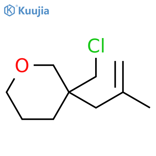 2H-Pyran, 3-(chloromethyl)tetrahydro-3-(2-methyl-2-propen-1-yl)- structure