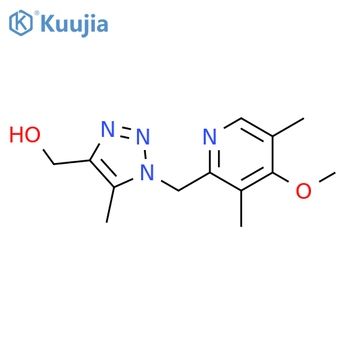 1H-1,2,3-Triazole-4-methanol, 1-[(4-methoxy-3,5-dimethyl-2-pyridinyl)methyl]-5-methyl- structure