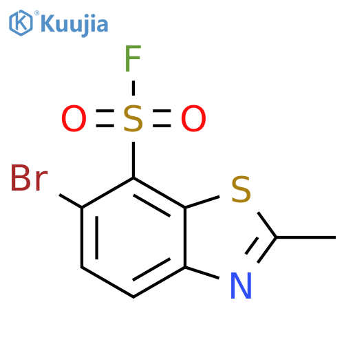 6-Bromo-2-methyl-1,3-benzothiazole-7-sulfonyl fluoride structure