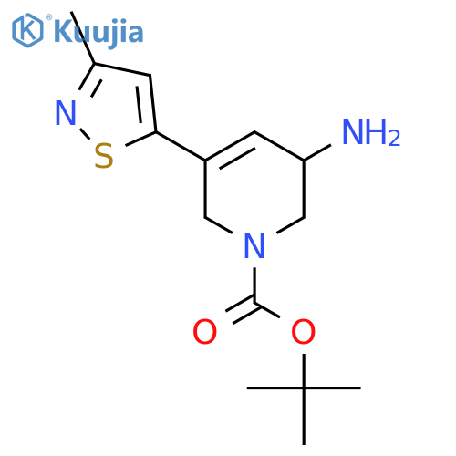 Tert-butyl 3-amino-5-(3-methyl-1,2-thiazol-5-yl)-1,2,3,6-tetrahydropyridine-1-carboxylate structure