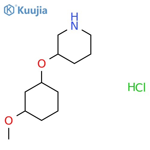 3-[(3-Methoxycyclohexyl)oxy]piperidine hydrochloride structure