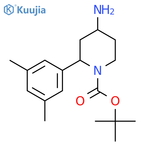 Tert-butyl 4-amino-2-(3,5-dimethylphenyl)piperidine-1-carboxylate structure