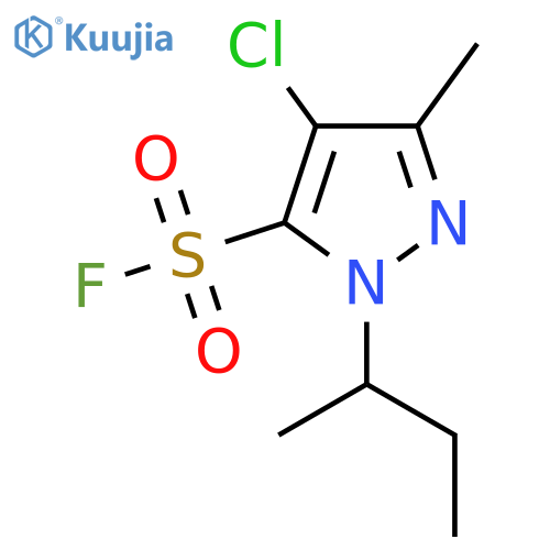 1-(butan-2-yl)-4-chloro-3-methyl-1H-pyrazole-5-sulfonyl fluoride structure