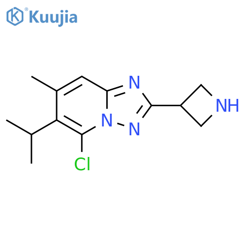 3-5-chloro-7-methyl-6-(propan-2-yl)-1,2,4triazolo1,5-apyridin-2-ylazetidine structure