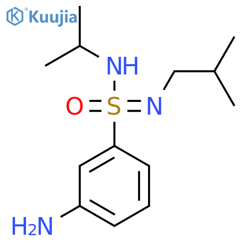 3-amino-N-(2-methylpropyl)-N-(propan-2-yl)benzene-1-sulfonoimidamide structure