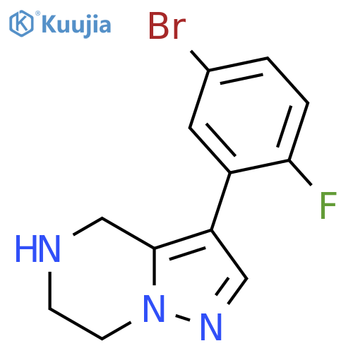 3-(5-bromo-2-fluorophenyl)-4H,5H,6H,7H-pyrazolo[1,5-a]pyrazine structure
