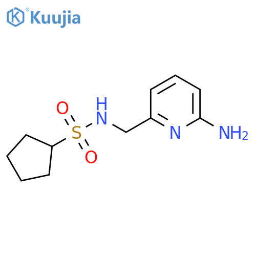 N-[(6-aminopyridin-2-yl)methyl]cyclopentanesulfonamide structure