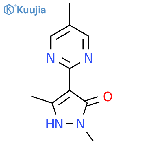 1,3-dimethyl-4-(5-methylpyrimidin-2-yl)-1H-pyrazol-5-ol structure