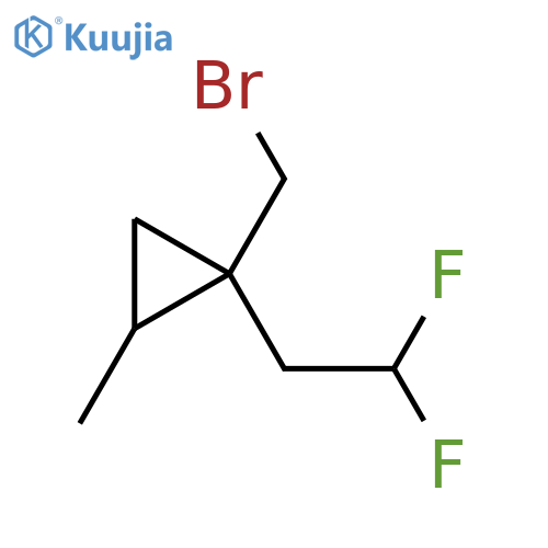 1-(Bromomethyl)-1-(2,2-difluoroethyl)-2-methylcyclopropane structure