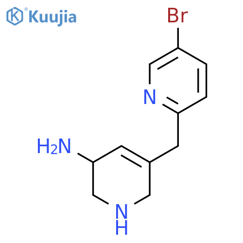 5-[(5-Bromopyridin-2-yl)methyl]-1,2,3,6-tetrahydropyridin-3-amine structure