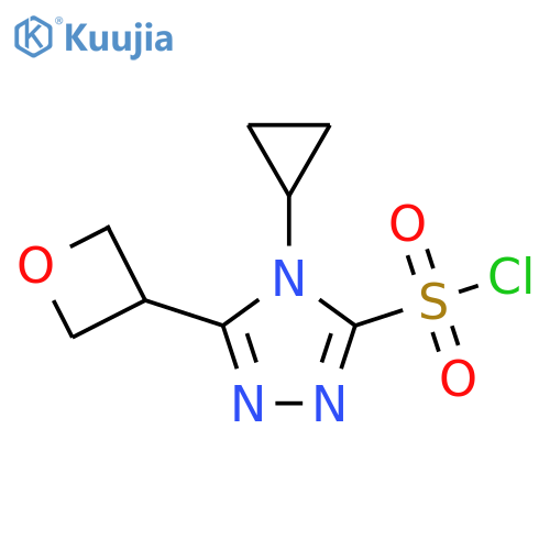 4H-1,2,4-Triazole-3-sulfonyl chloride, 4-cyclopropyl-5-(3-oxetanyl)- structure