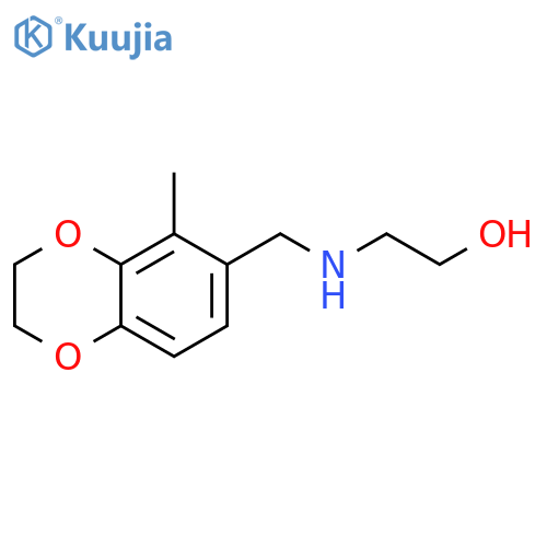 Ethanol, 2-[[(2,3-dihydro-5-methyl-1,4-benzodioxin-6-yl)methyl]amino]- structure
