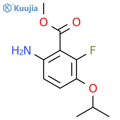 Methyl 6-amino-2-fluoro-3-propan-2-yloxybenzoate structure