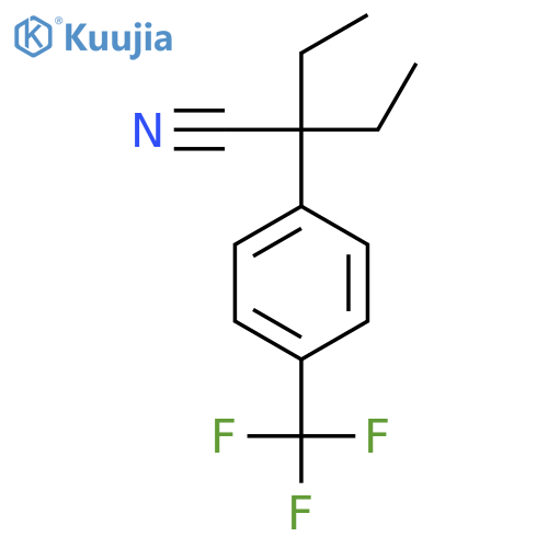 2-ethyl-2-4-(trifluoromethyl)phenylbutanenitrile structure