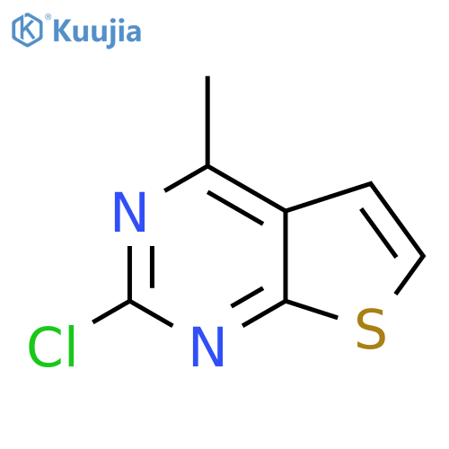 Thieno[2,3-d]pyrimidine, 2-chloro-4-methyl- structure