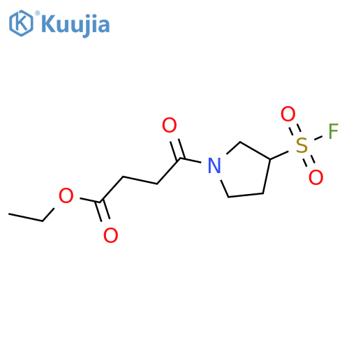 Ethyl 4-[3-(fluorosulfonyl)pyrrolidin-1-yl]-4-oxobutanoate structure