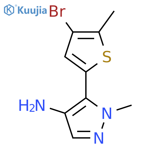 5-(4-bromo-5-methylthiophen-2-yl)-1-methyl-1H-pyrazol-4-amine structure