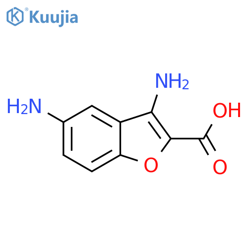 2-Benzofurancarboxylic acid, 3,5-diamino- structure