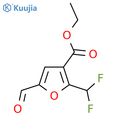 Ethyl 2-(difluoromethyl)-5-formylfuran-3-carboxylate structure
