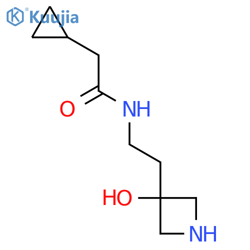 2-cyclopropyl-N-[2-(3-hydroxyazetidin-3-yl)ethyl]acetamide structure