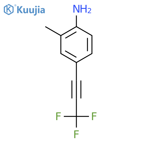 2-Methyl-4-(trifluoroprop-1-yn-1-yl)aniline structure
