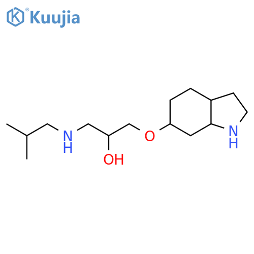 1-[(2-methylpropyl)amino]-3-(octahydro-1H-indol-6-yloxy)propan-2-ol structure