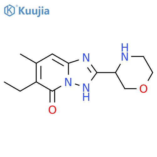 6-ethyl-7-methyl-2-(morpholin-3-yl)-1,2,4triazolo1,5-apyridin-5-ol structure
