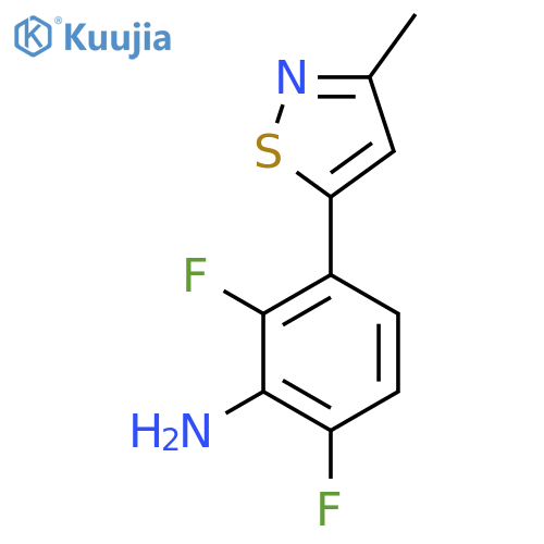 2,6-Difluoro-3-(3-methyl-1,2-thiazol-5-yl)aniline structure