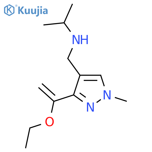 {[3-(1-ethoxyethenyl)-1-methyl-1H-pyrazol-4-yl]methyl}(propan-2-yl)amine structure