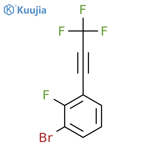 1-Bromo-2-fluoro-3-(trifluoroprop-1-yn-1-yl)benzene structure