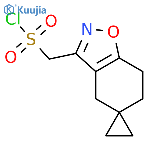 {6,7-dihydro-4H-spiro1,2-benzoxazole-5,1'-cyclopropane-3-yl}methanesulfonyl chloride structure