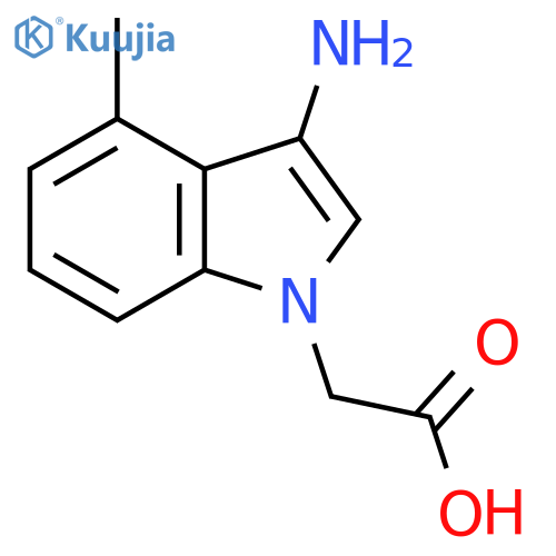 2-(3-amino-4-methyl-1H-indol-1-yl)acetic acid structure