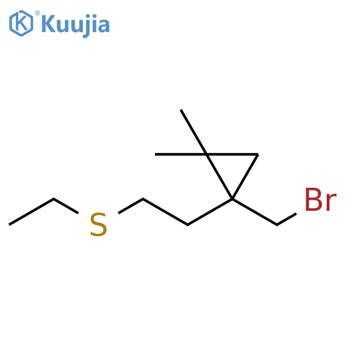 Cyclopropane, 1-(bromomethyl)-1-[2-(ethylthio)ethyl]-2,2-dimethyl- structure