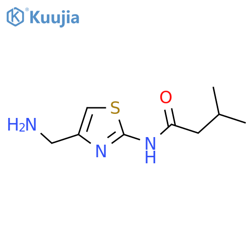 N-[4-(aminomethyl)-1,3-thiazol-2-yl]-3-methylbutanamide structure