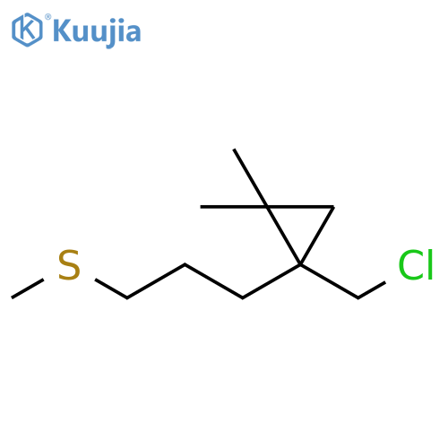 Cyclopropane, 1-(chloromethyl)-2,2-dimethyl-1-[3-(methylthio)propyl]- structure